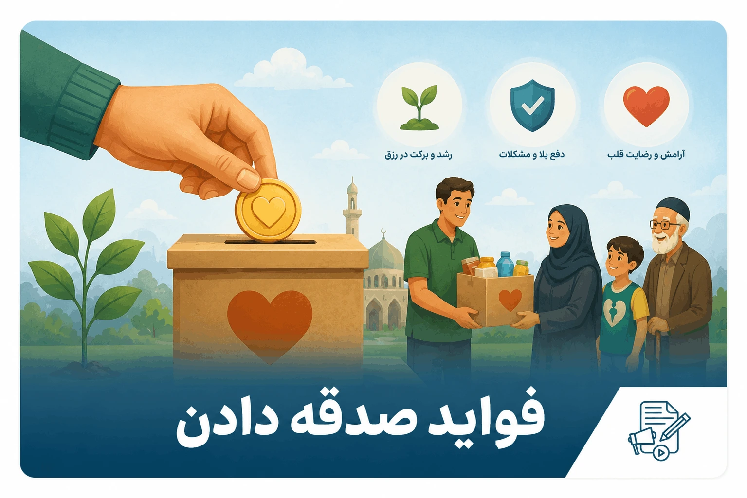 فواید صدقه دادن