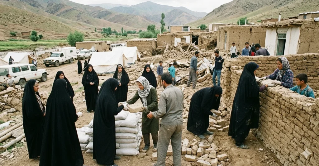 حمایت از مردم اسیب دیده